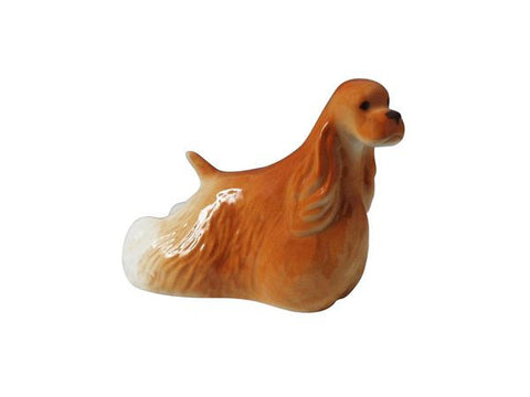 Porcelain Dog Figurine Cocker Spaniel