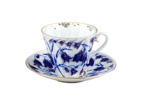 Tea cup & saucer Radial Bluebells 1/2