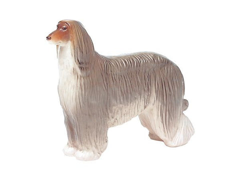 Figurine dog Afghan Hound Gray