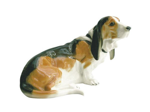 Porcelain Dog Figurine Basset
