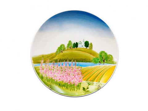 Decorative Plate Ellipse Willow-weed