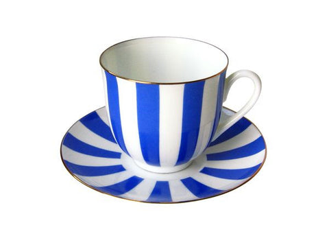 Cup & saucer Yes and No Cobalt