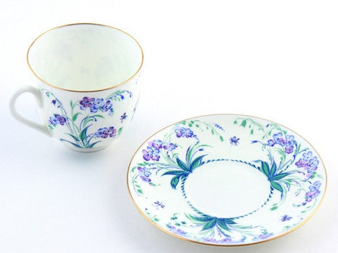 Cup & saucer  Lily of valley Forget me not 1/2